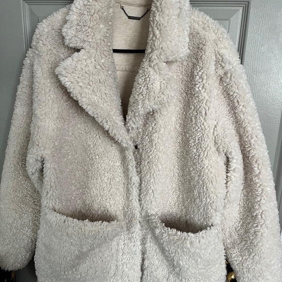 Marc Cain reversible FAUX shearling coat, Size 8 - Picture 1 of 10